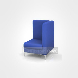 Кресло угловое мягкое левое со средней спинкой офисное для отдыха M6-1D2R 