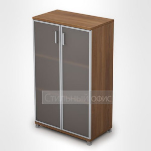 Шкаф со стеклянными дверками в алюминиевой рамке 6Ш.017.4 