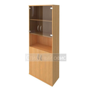 Шкаф с деревянными и стеклянными дверками А.СТ-1.4 