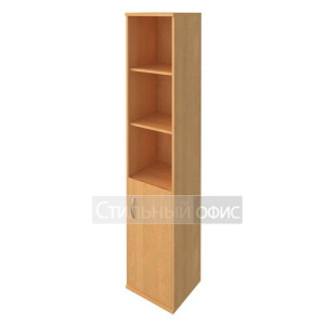 Шкаф высокий узкий с деревянной дверкой А.СУ-1.1 