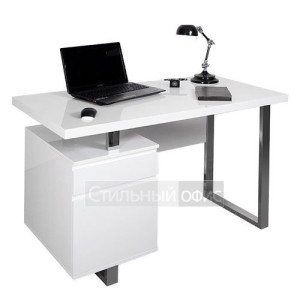Стол для компьютера белый с тумбой DL-HG003 